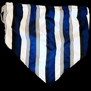 Blue and White Striped Bandana Top